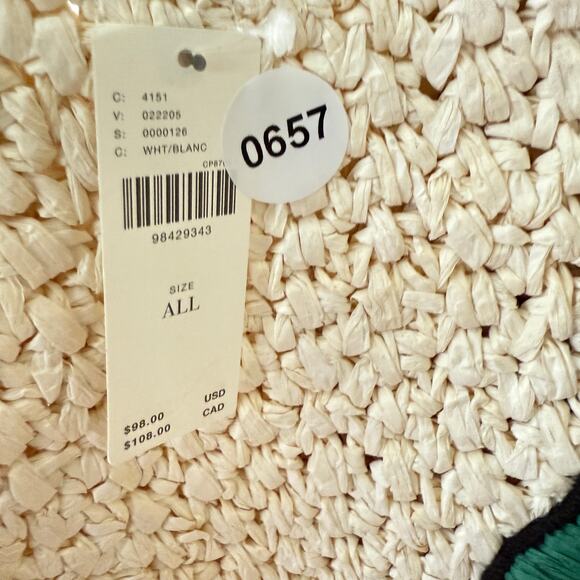 Anthropologie Natural Farmers Market Raffia Tote NWT - Picture 10 of 11